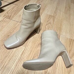 Elegant ‘MIA’ Lynette style Beige Ankle Booties women 8.5